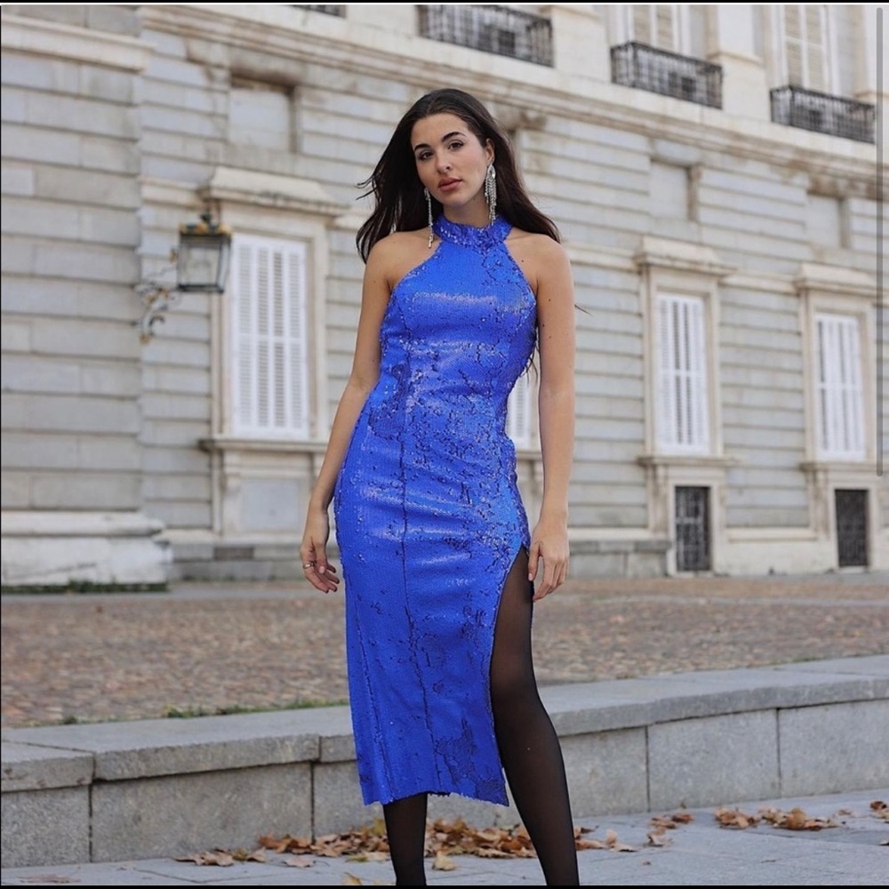 Zara Sequin Midi Dress / XS